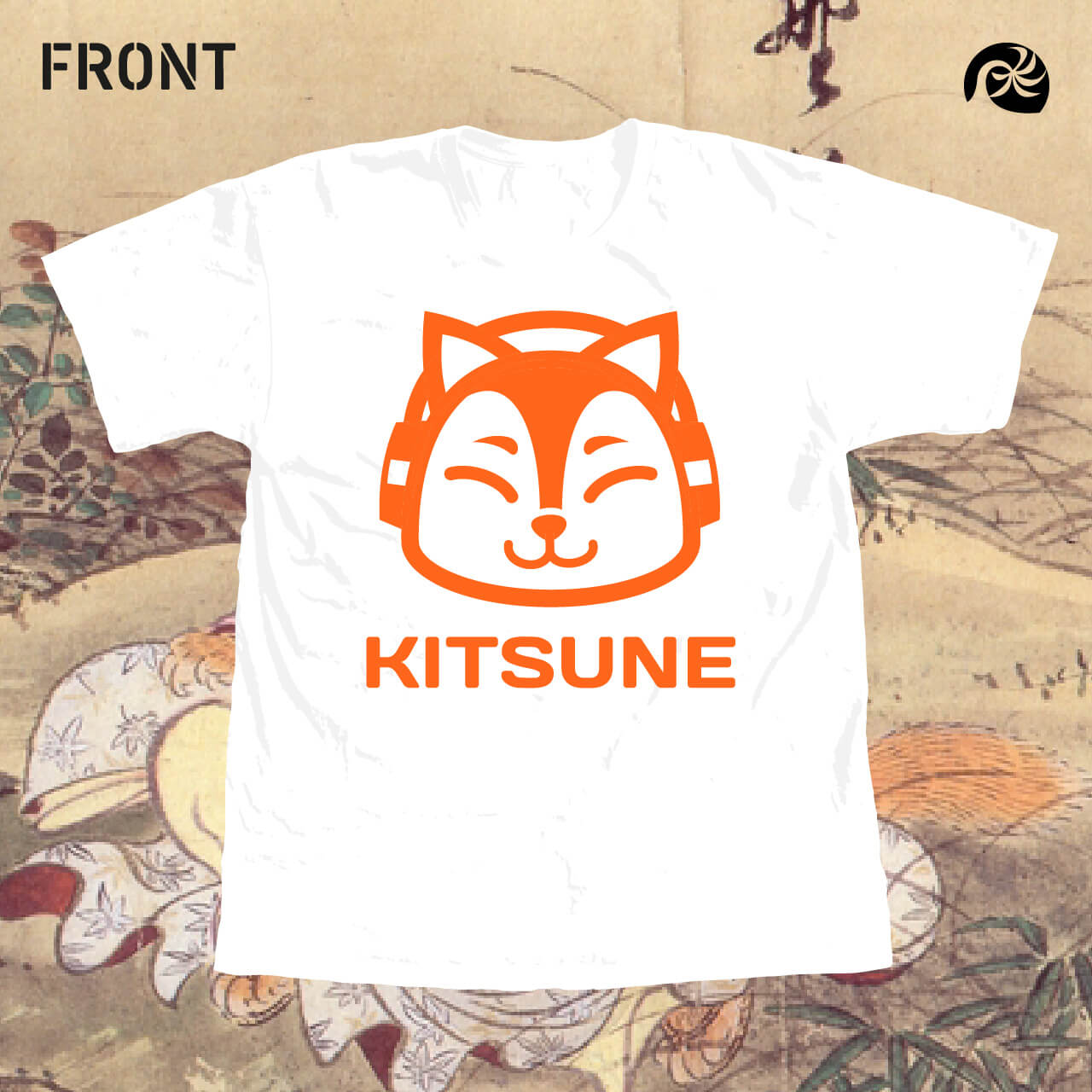 kitsune shirt palmenstrand front