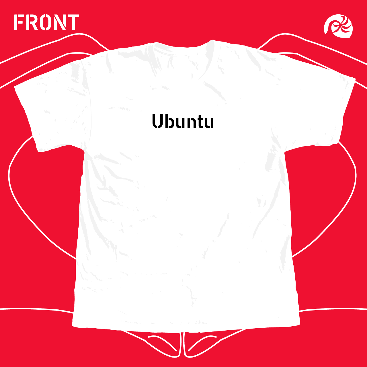 Ubuntu shirt palmenstrand front